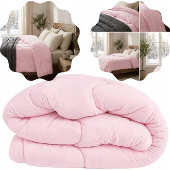 přikrývka Zimní Přikrývka 200x220cm POLAROVÁ RŮŽOVÁ ANTI-ALERGICKÁ CELOROČNÍ