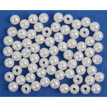 Dětské navlékací korálky FANDY Korálky 8 mm bílé