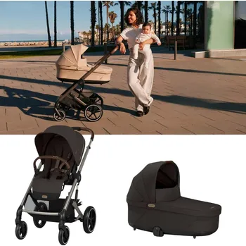 Dětské zboží CYBEX Balios S Lux Kompletní kočárek - Taupe Chocolate Brown
