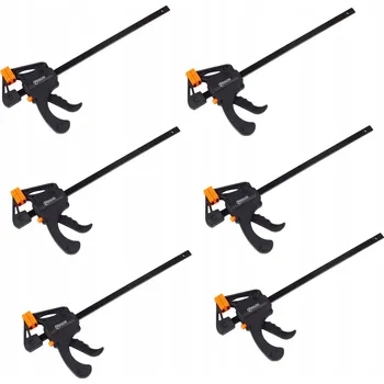 Truhlářská svěrka Sada 6x JEDNORUČNÍ TRUHLÁŘSKÁ SVĚRKA RYCHLOUPÍNACÍ SVĚRKA 300x475mm