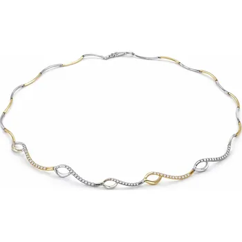 Náhrdelník Náhrdelník z kombinovaného zlata se zirkony