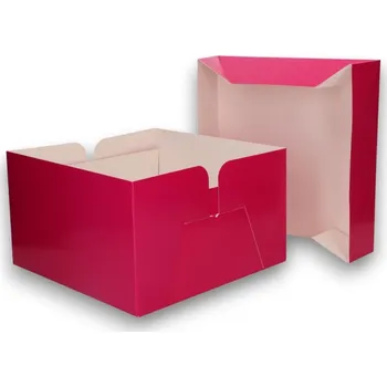 Krabice na pečivo Funcakes FunCakes dortová krabice - růžová - 25 x 25 x 15cm / 1ks