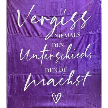 deka Deka 130×150 cm dárek, FIALOVÁ, potisk v němčině