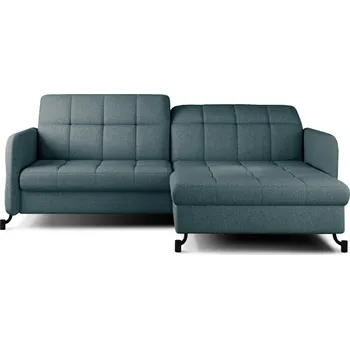 Sedací souprava Prošívaná rohová sedací souprava pravá pro každodenní spaní s úložným prostorem na lůžkoviny Lorelle - ELTAP Grande 75 tekstura 225x105 cm