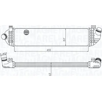 Chladič motoru Magneti Marelli 351319204370 Intercooler / Chladič stlačeného vzduchu