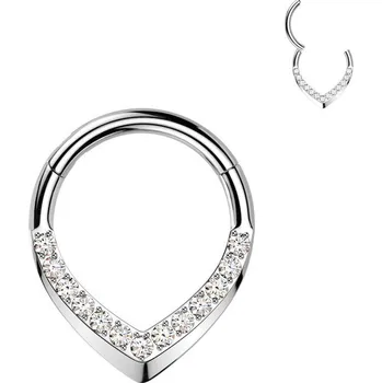 Piercing Šperky4U Piercing segment kruh špičatý TITAN - TIT1603-1208