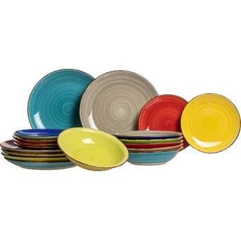 Talíř HIT Jídelní sada talířů Malaga 18 ks HT-24327112