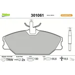 Sada brzdových destiček, kotoučová brzda VALEO 301061