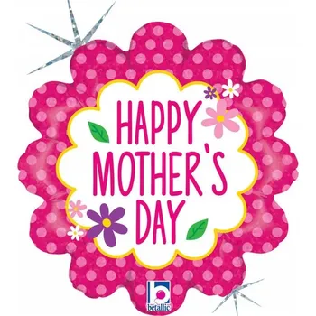 Balónek Fóliový balón Happy Mother Day Květina 46cm