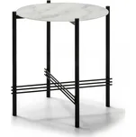 Marckeric Skleněný odkládací stolek Kendall, černá/bílá, 50 cm