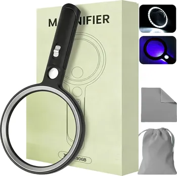 Lupa Lupa s 10/20/45násobným zvětšením a 31 LED světly pro čtení