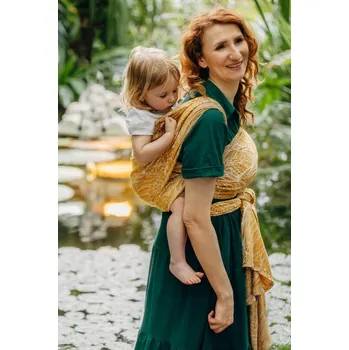 Šátek na nošení dítěte LennyLamb Baby Wrap WILD SOUL - AURUM Velikost: 8