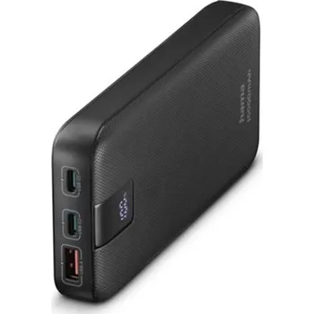Powerbanka Hama PD 10 powerbanka, 10000 mAh, 3 výstupy: 2x USB-C, 1x USB-A, LED displej, PD, Qualcomm