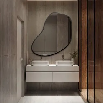 Zrcadlo Organicky tvarované zrcadlo v rámu - KWARC V RÁMU