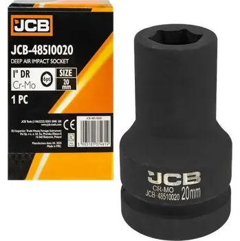 Gola hlavice JCB HLUBOKÁ ÚDEROVÁ hlavice 1" 20mm 6-hran Cr-Mo NÁSTAVEC