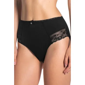 Dámské oblečení Dámské Černé Modelující Kalhotky s Krajkou Lama, černá XXL i170_L-4000MD-02_XXL