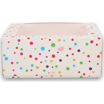 Funcakes FunCakes krabice na muffiny 6 - confetti - 24 x 16,5 x 10cm / 3ks