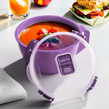 SISTEMA Microwave Noodle 0,94 l fialový - krabička na oběd / nádoba do mikrovlnky