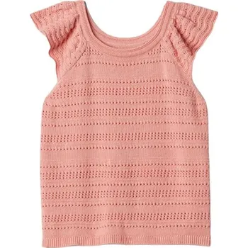 Dívčí tričko Dívčí tričko GAP V-CROCHET L Lososová