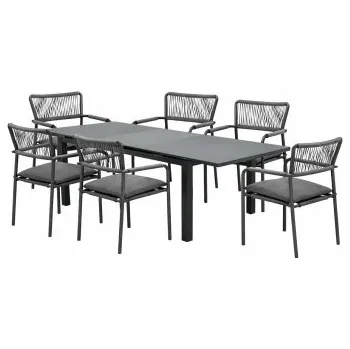 Zahradní sestava Doppler FIRENZE MADRI – zahradní hliníková souprava 6+1