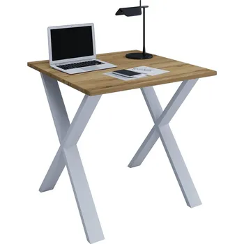 Psací stůl VCM Stůl Lona 80x80 X-nohy, dub medový 486928