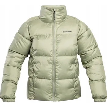 Péřová bunda Columbia zelená, délka do boků, velikost S