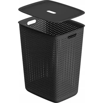 Koš na prádlo Volně stojící koš na prádlo MOXOM 60 l černý