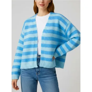 Dámský svetr Sinsay - Pruhovaný kardigan - modrá - 766IV-55P - 766IV-55P-XS