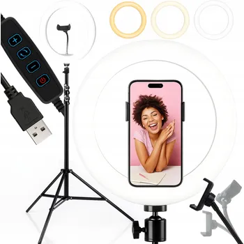 Stojací lampa Kruhová lampa LED RING 80W STATIV 220CM + DÁLKOVÉ OVLÁDÁNÍ PRO MAKE-UP SELFIE