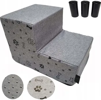 Schůdek SCHODY pro psa 2 STUPNĚ 30 cm STABILNÍ schůdky rampa plošina