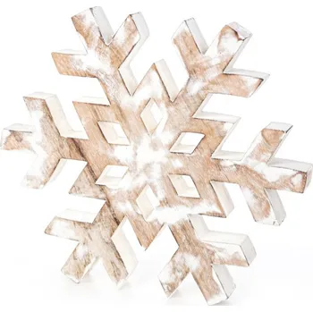 Vánoční ozdoba Vánoční dekorace FIG 147 světle hnědá / krémová (2 ks)