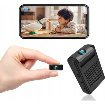 IP kamera Mini kamera 2K s objektivem otočným o 180° WIFI špionážní noční vidění