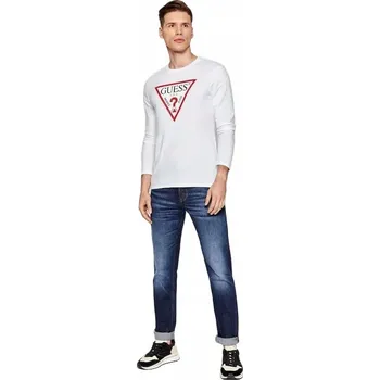 Pánské tričko Tričko Guess s dlouhým rukávem CN LS ORIGINAL LOGO kulatý velikost XL