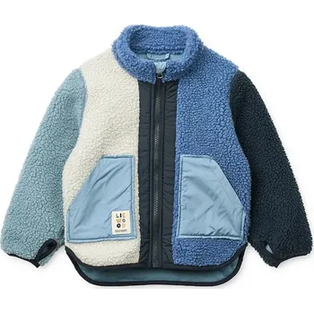Chlapecká bunda Dětská bunda Liewood Noam Pile Jacket LW20017.PPY2 modrá 55X, vel. 98