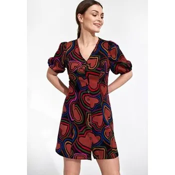 Dámské šaty FIGL Šaty M881 Bordó Regular Fit L