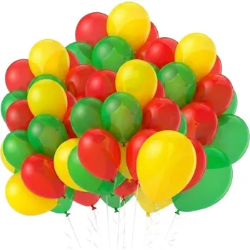 Balónek Latexové balónky mix červené, zelené a žluté 100ks