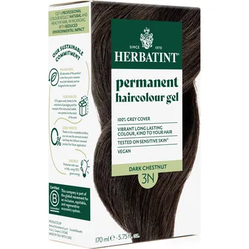 Barva na vlasy POŠKOZENÝ OBAL - Herbatint 3N permanentní barva na vlasy tmavý kaštan