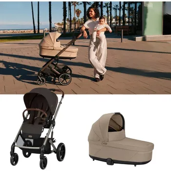 Dětské zboží CYBEX Balios S Lux Kompletní kočárek - Taupe Brown/Beige