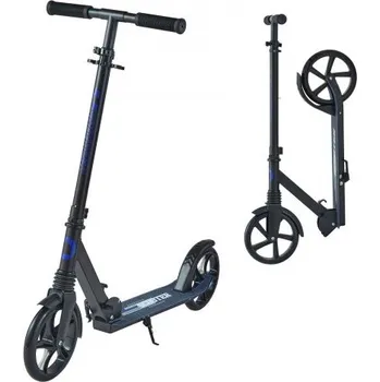 Koloběžka Koloběžka pro děti od 8 let, teenagery a dospělé, dvoukolová batolecí koloběžka s nastavitelnou výškou řídítek, široká protiskluzová deska, skládací a lehká pro chlapce a dívky do 99,8 kg, černá + fialová