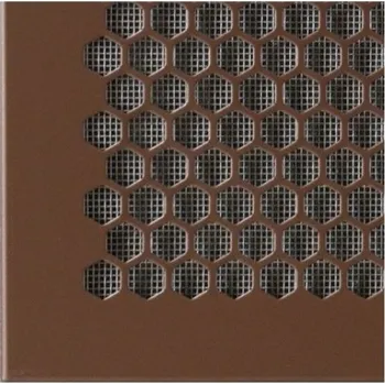 Větrací mřížka Větrací mřížka 34x34 cm HEXA hnědá Zn