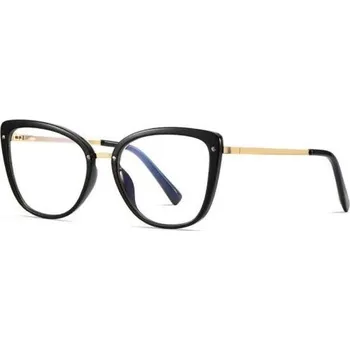 Brýlová obroučka Klasické brýle proti modrému světlu - Černé se zlatou