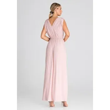 Dámská móda FIGL Šaty M947 Růžová Regular Fit L_XL