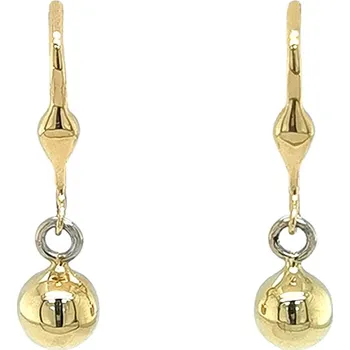 Náušnice Zlaté visací náušnice s kuličkou
