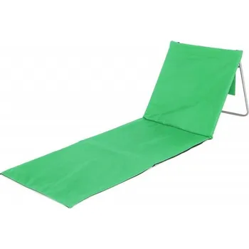 Zahradní lehátko Zelené skládací plážové lehátko s ocelovou konstrukcí - délka 150 cm, šířka 54 cm, 20000074