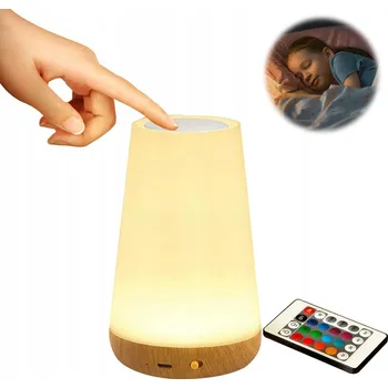 Lampička NOČNÍ LAMPA PRO DĚTI LED DO LOŽNICE OBÝVACÍHO POKOJE DOTYKOVÁ BAREVNÁ S DÁLKOVÝM OVLÁDÁNÍM