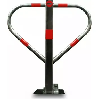Plotový sloupek Černo-červený ocelový parkovací sloupek Butterfly - 55 x 60 cm