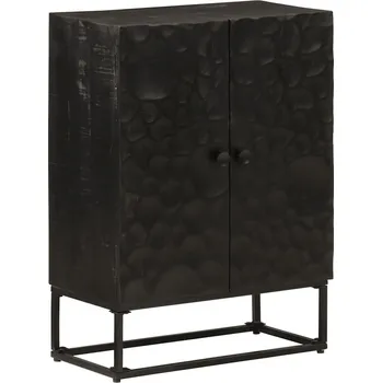 vidaXL Příborník černý 55x30x76 cm masivní mangovníkové dřevo a železo [372005]