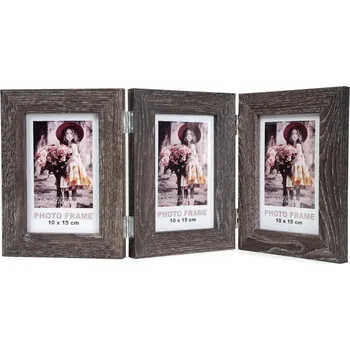 Rám na obraz FANDY Fotorámeček Narvik 10x15/3 2 šedohnědý