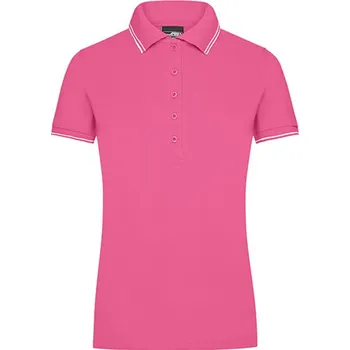James&amp;Nicholson Dámská polokošile JN985 Pink-White M
