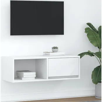 Televizní stolek TV skříňka bílá 80x31x25,5 cm kompozitní dřevo - 8721158703736